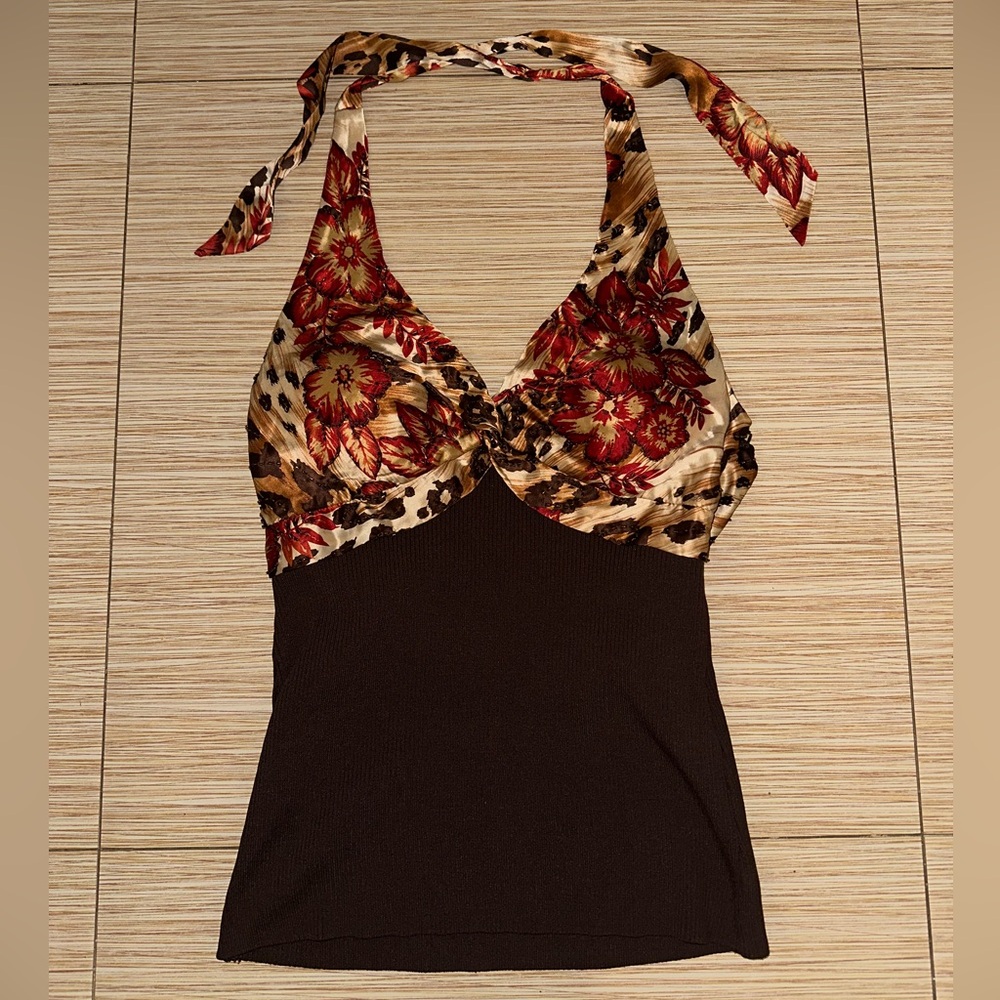 Vintage Cache Cream and Brown Top